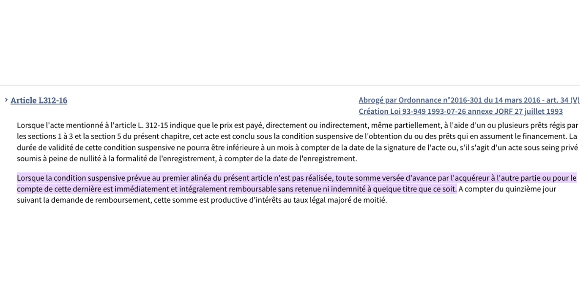 Conditions suspensives du compromis de vente fonctionnement